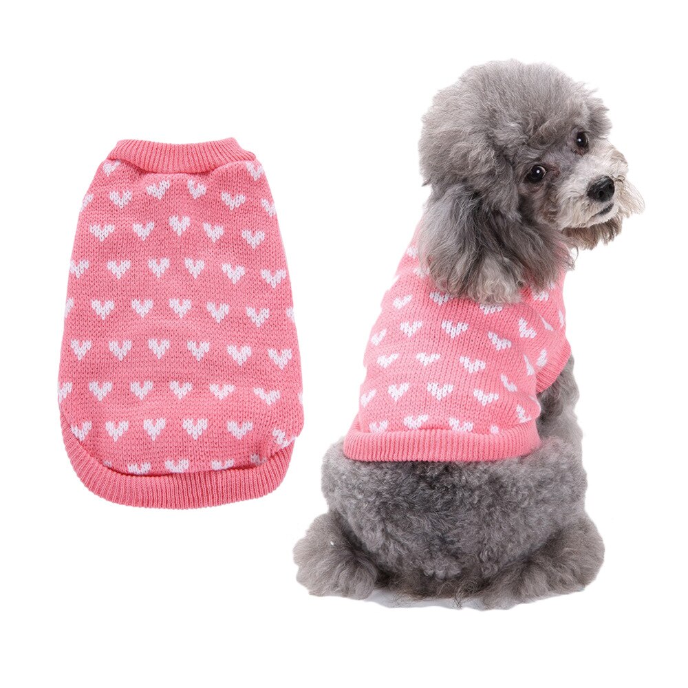 Lvtubanlv Hond Gebreide Trui Hond Hart Trui Puppy Trui Warme Zachte Huisdier Kleding Voor Kleine Medium Katten En Honden