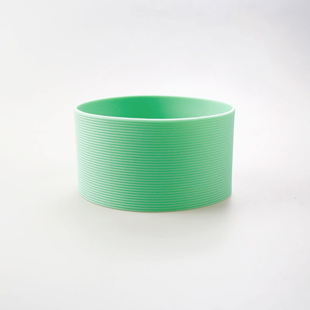 16 Kleuren 8.5Cm Siliconen Cup Cover Strepen Antislip Warmte Voor Glas Cup Mouwen 85Mm Geïsoleerde Water fles Cup Mouwen: Ivoor