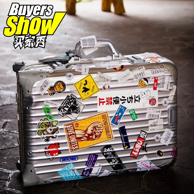 35pcs Airline barcode sticker personality suitcase suitcase sticker trolley case skateboard stickers
