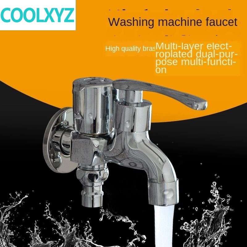 Waterkraan wasmachine met dubbel gebruik kraan dweil zwembad één in en twee uit multifunctionele enkele koudwatersproeier