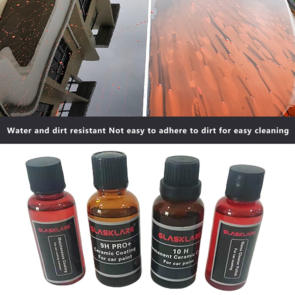 Double Coating Kit 9H 10H Auto Ceramic Nano Coating Liquid Ceramic Coating for Glass water Glass ceramic nano coating suit