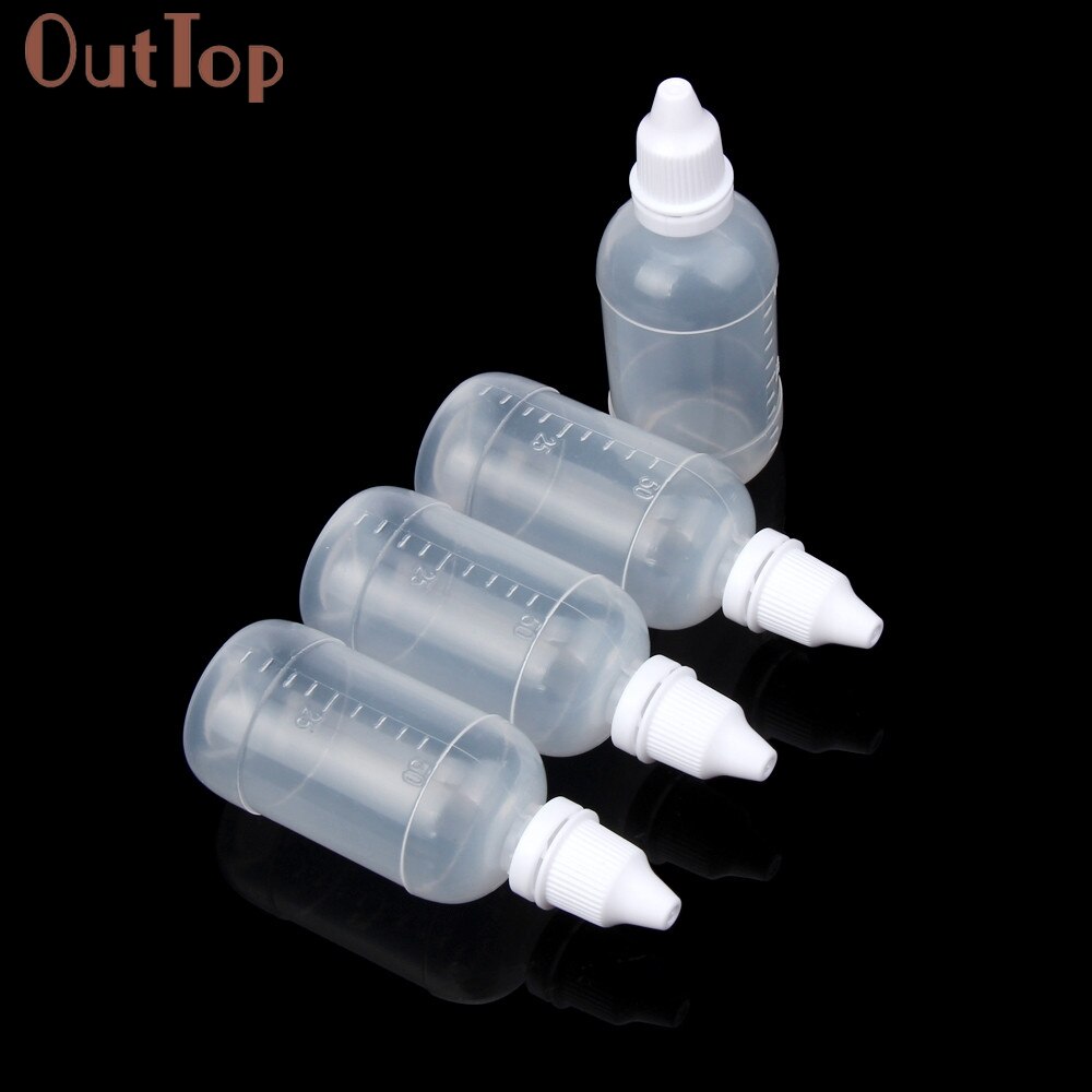 Outtop 50 Stuks 5 Ml/10 Ml/15 Ml/20 Ml/30 Ml/50 Ml lege Plastic Squeezable Dropper Flessen Eye Liquid Dropper Hervulbare Flessen 18mar29