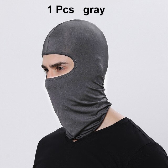 Motorcycle face mask, Unisex ski mask for face protection, full face mask, gangster mask #: 1 Pcs gray
