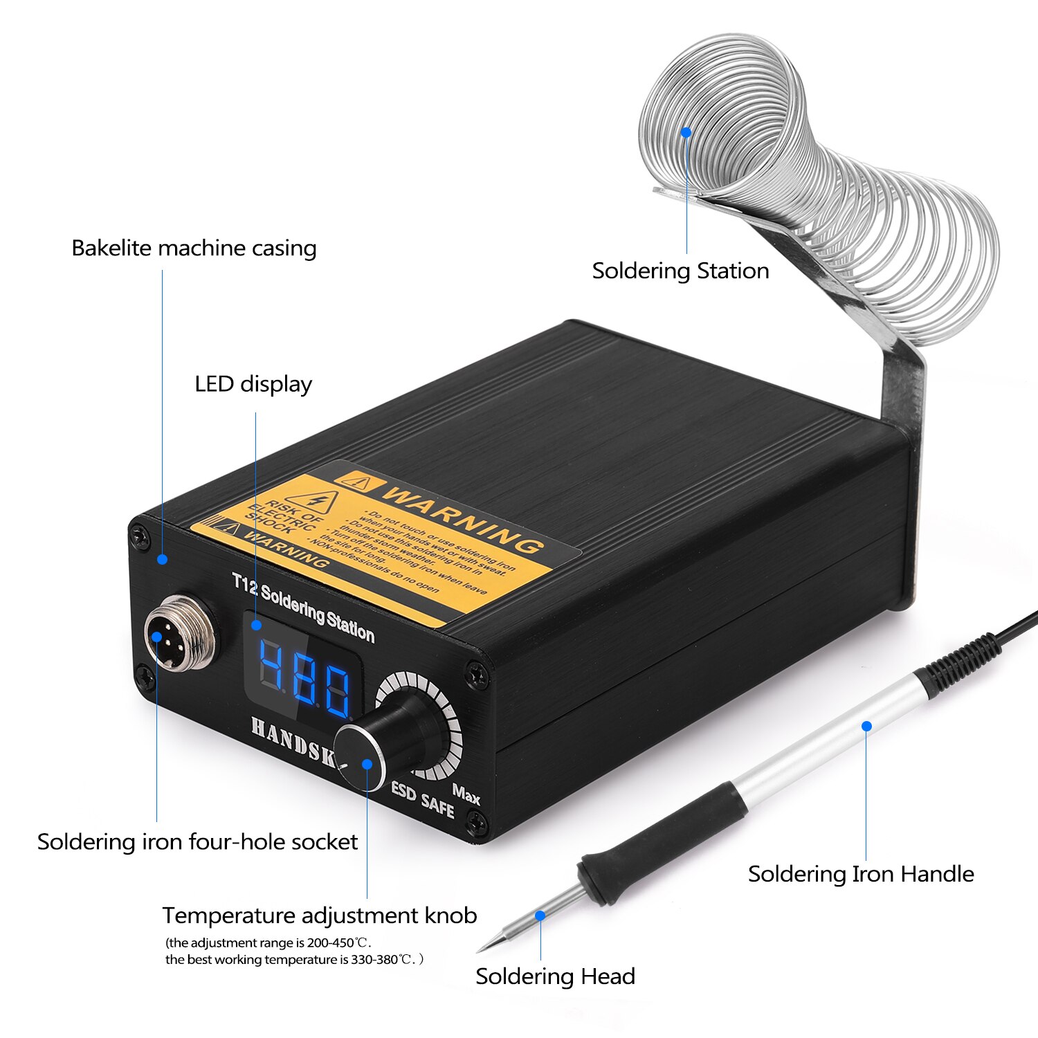 T12 Infrared Soldering Station Portable Bga Rework Station Welding Tools with Soldering Tips Iron