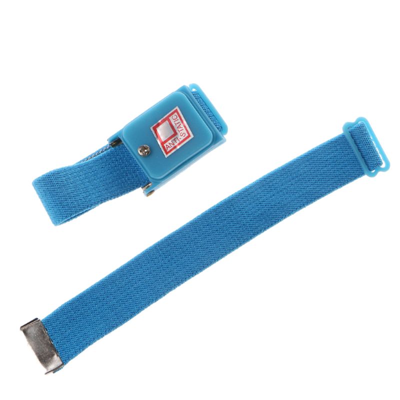 Blauw Anti Statische Polsband Draadloze Armband Draadloze Verstelbare Elektrostatische Esd Ontlading Kabel Polsband