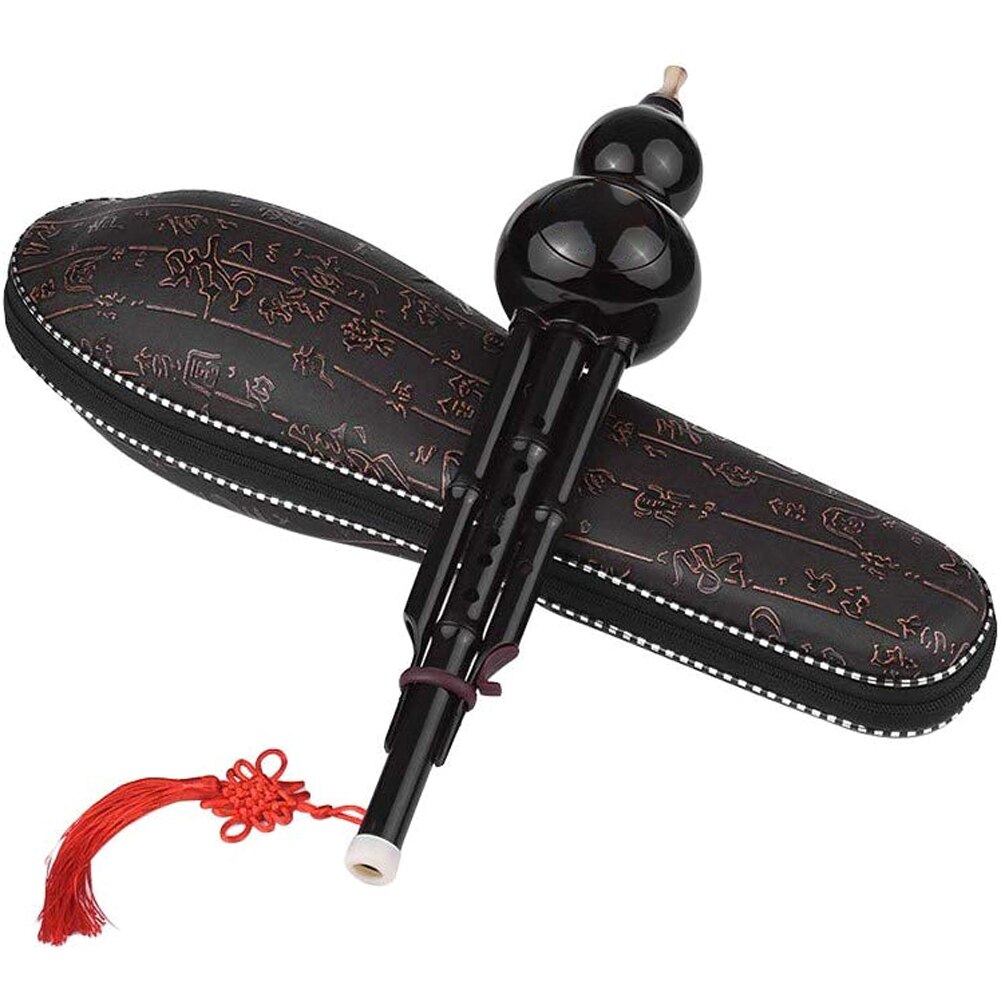 Traditionele Chinese Instrument Hulusi Cucurbit Fluit C-Sleutel Met Chinese Knoop Draagtas Voor Beginners Musical 7 Vinger gat