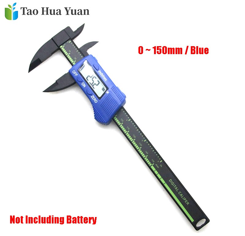 Tao Hua Yuan-calibrador Vernier de fibra de carbono Digital LCD, 150mm, 6 pulgadas, micrómetro, regla de herramienta de medición: 4