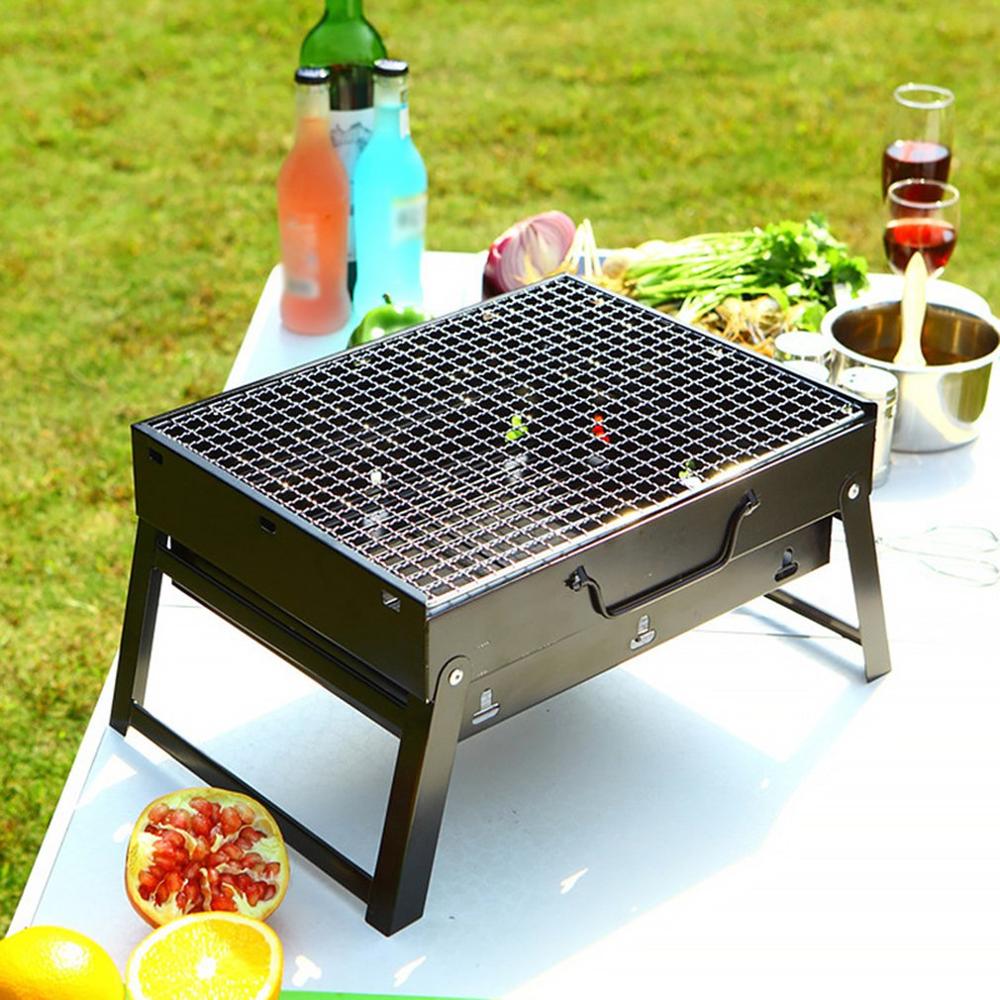 Outdoor Rack Afneembare Veld Barbecue Barbecue Oven Rvs Veld Barbecue Carbon Oven Carbon Kebab Handvat
