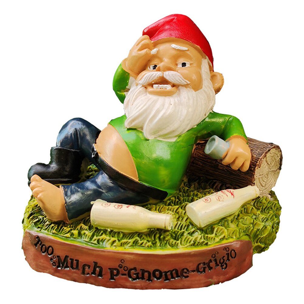 De dibujos animados enano adornos hechos a mano decoración de la Navidad juguetes de resina, manualidades, jardín enano decoración dibujos animados estatua de enano de Navidad: as show 7