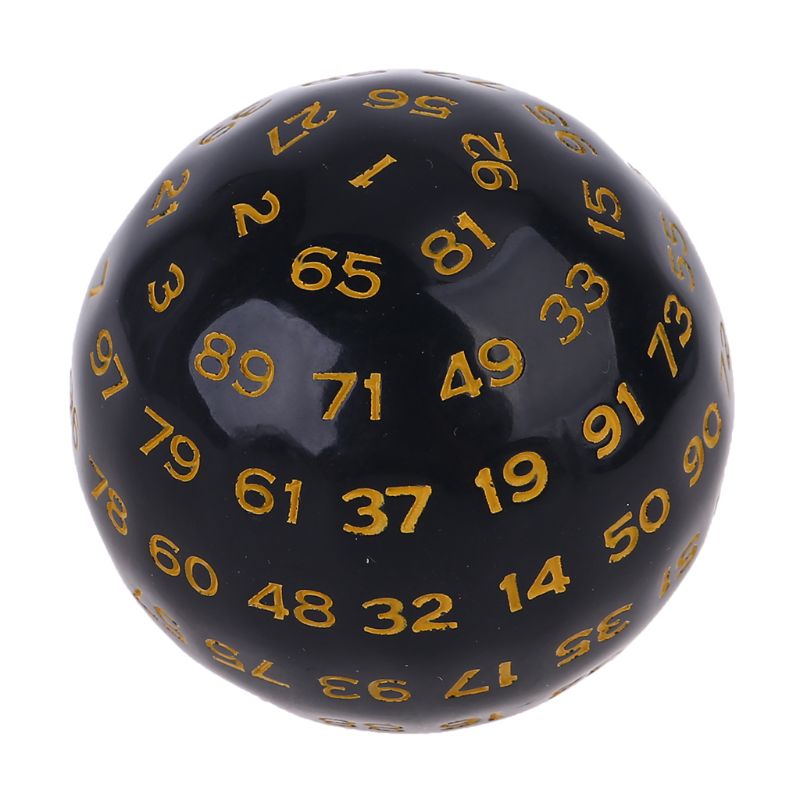 100 lati Dadi Poliedrici D100 Multi di lato Acrilico Dadi per il Gioco Da Tavolo Da Tavolo 448C: giallo