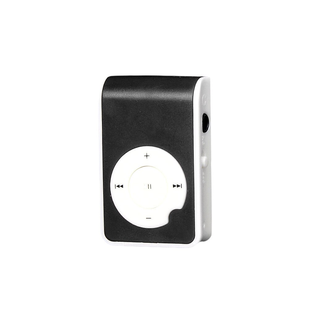 Portable MP3 Player Music Player Mini Clip Metal USB MP3 Support Micro SD TF Card Media l926#3: BK