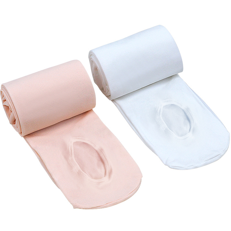 100D Kinderen Graven Gat Ballet Dans Panty Wit Training Dunne Zomer Meisje Professionele Ventilatie Zweet Panty 90-150Cm