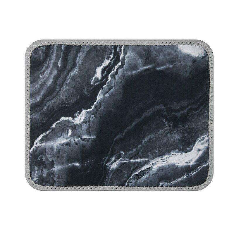 Mouse Pad Gamer Marble Computer Laptop Notebook Kawaii Keyboard Mousepad Gaming Desk Mat Locking Edge Accessories: Black