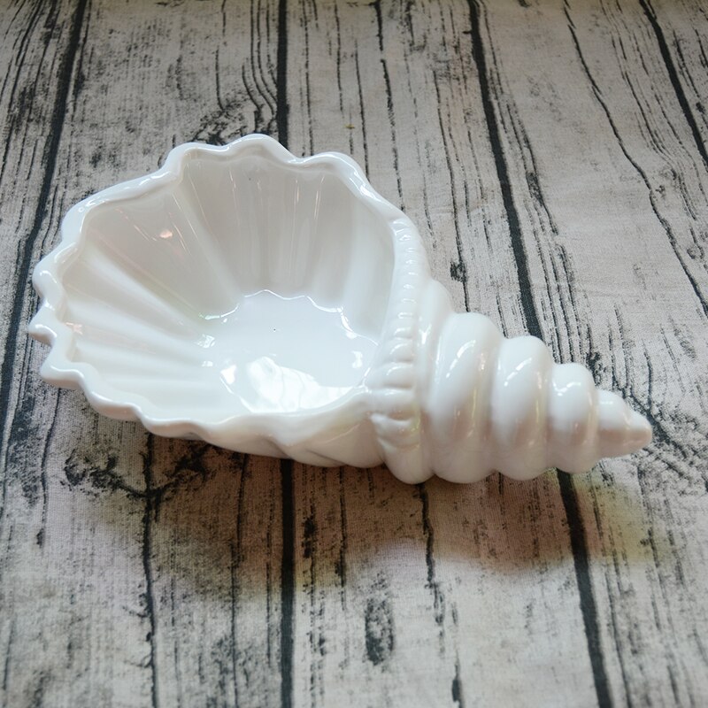 Platos creativos de cerámica con forma de concha blanca para aperitivos, fruta, pastel, caramelo, ensalada, vajilla de porcelana, vajilla de decoración
