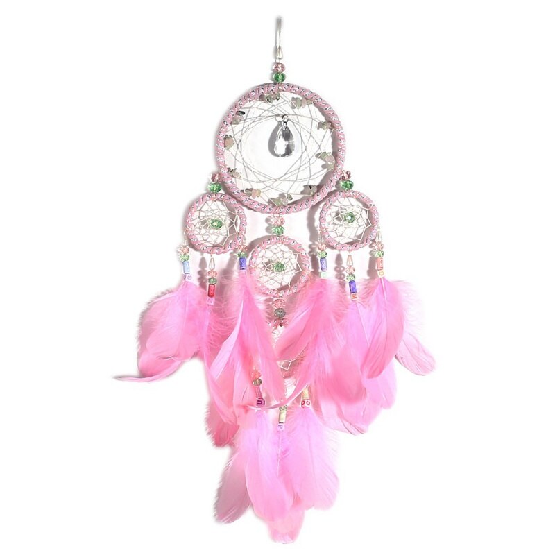 Nordic Indian Style Dreamcatcher Handmade Wind Chimes Hanging Pendant Dream Catcher Home Wall Art kids room Hanging Decorations: c