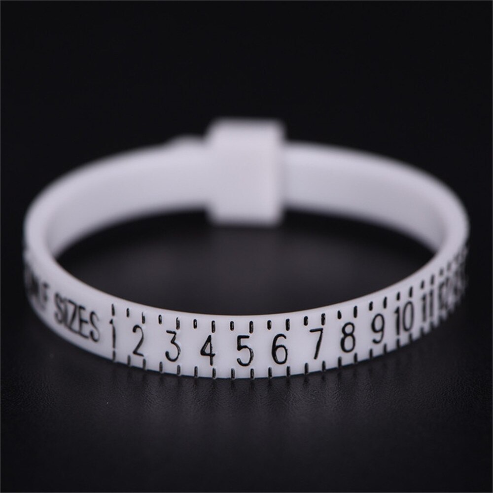 1Pc Ring Sizer UK/US/EU/JP Wedding Official Finger Measure Gauge Men and Womens Sizes A-Z Jewelry Accessory Measurer: White-US