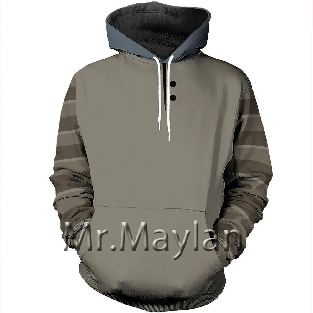 Sweat à capuche imprimé 3D Ticci Toby pour hommes, veste harajuku unisexe, streetwear, pull-Over