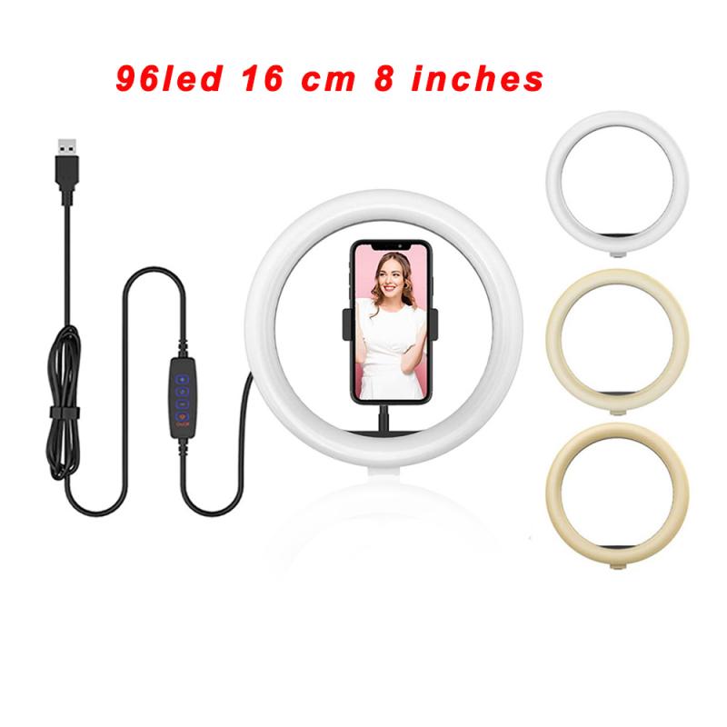 Selfie Stok Led Ring Licht Lamp Selfie Camera Studio Statief Stand Foto Video Dimbare, 5 "Bluetooth Selfie Stok Statief: Donkergrijs