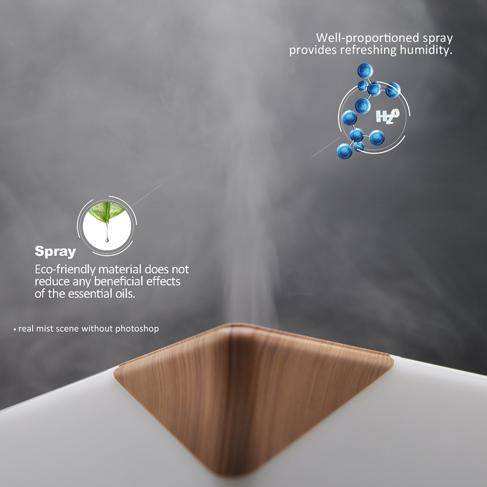 Essential Oil Aroma Diffuser,Premium 5In1 Ultrasonic Aromatherapy Fragrant Oil Vaporizer Humidifier Auto Off Safety Switch 600ml