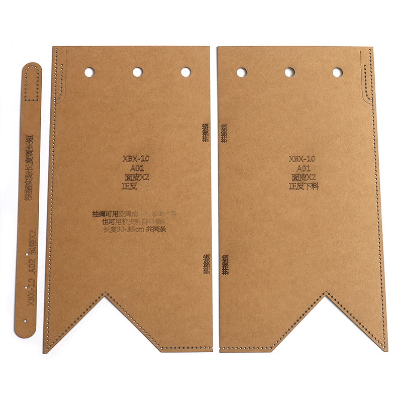 DIY Handmade Casual Shoulder Bag Mini Bucket Bag Kraft Paper Template Handmade Leather Craft Bag Template 25cm*20cm*10cm