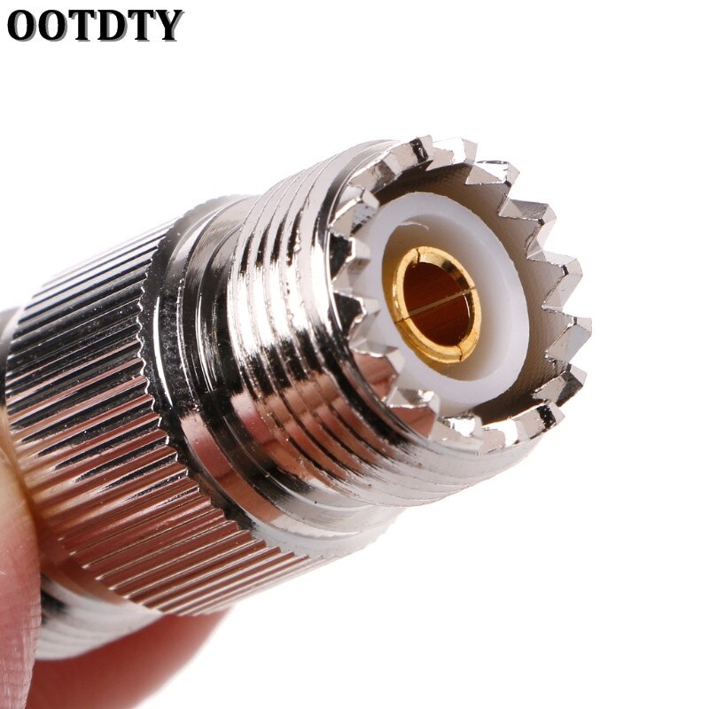 OOTDTY UHF PL-259 SO-239 Vrouwelijke Naar UHF Vrouwelijke Jack RF Rechte Connector Adapter Nikkel
