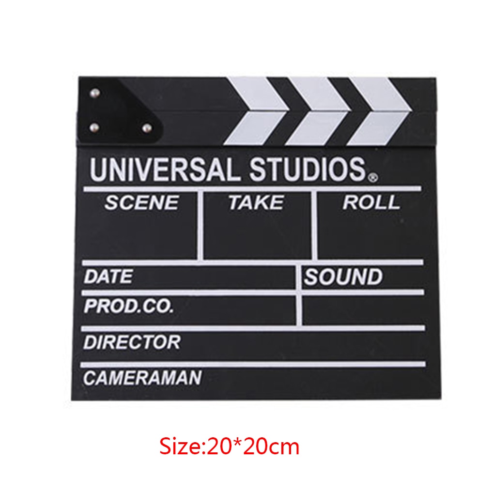 Wooden Director Movie Scene Clapperboard TV Video Clapper Board Film Photographic Prop Hanging Decorations