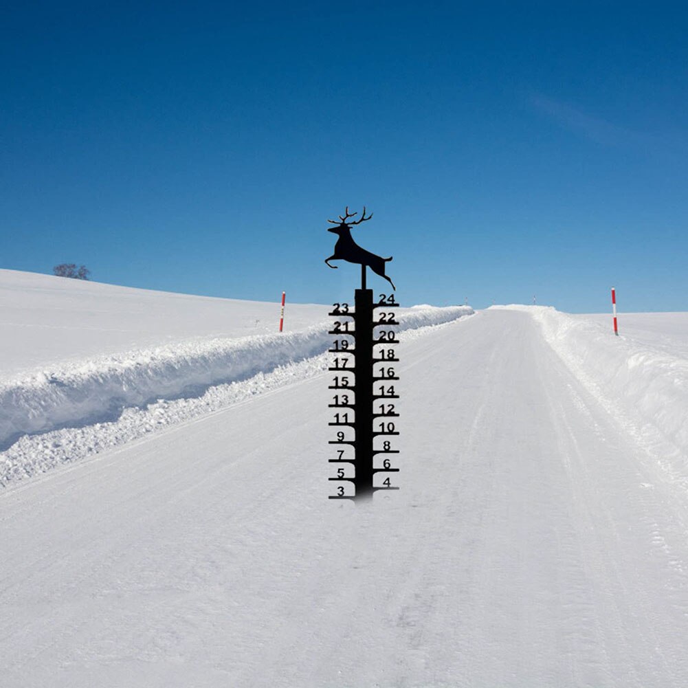 Cute Cartoon Shape Snow Gauge Christmas Snow Measuring Device Sculpture for Outdoor Yard Lawn Ornament Decor Supplies