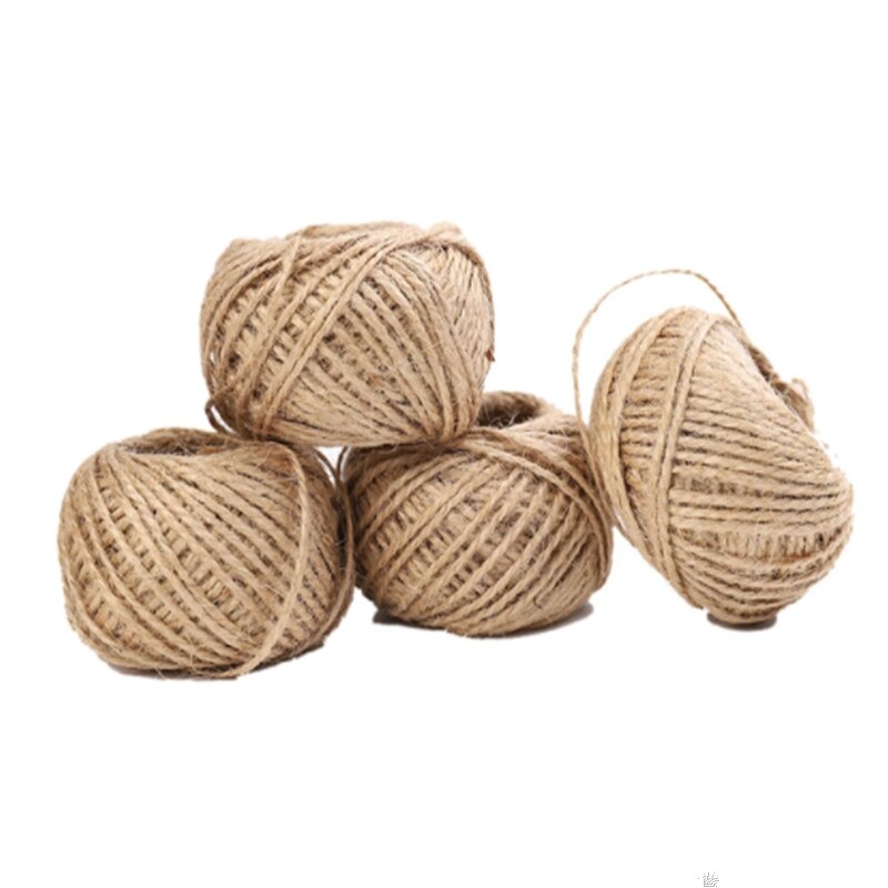 1Pcs Hennep Jute Rope String Diy Naaien Macrame Koord Bruiloft Kerst Partys Groen Blad Thuis Textiel Decoratie Handgemaakte Ambachten: 8 length 30meters