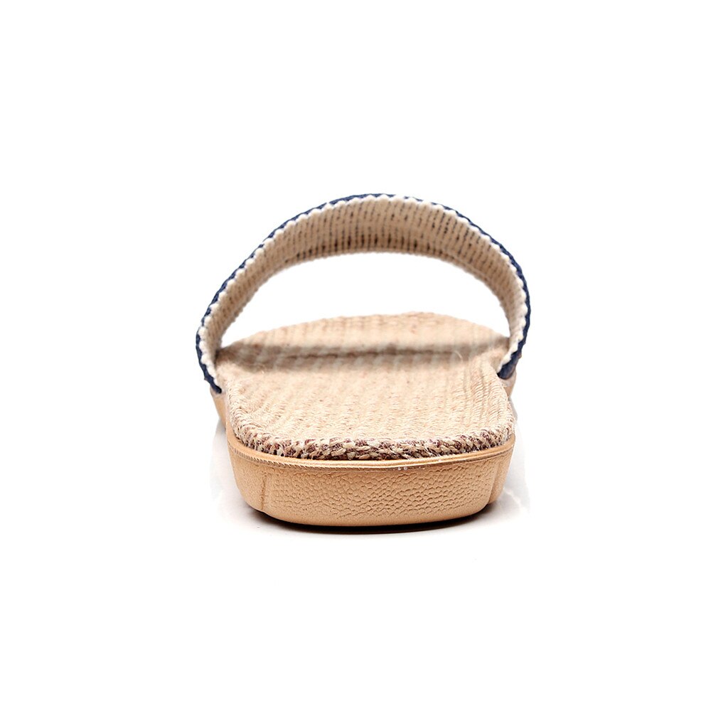 Tøfler menn sommer antiskli lin hjem innendørs åpenn tå flate sko Strand tøfler klipp tå dra сланцы мужские