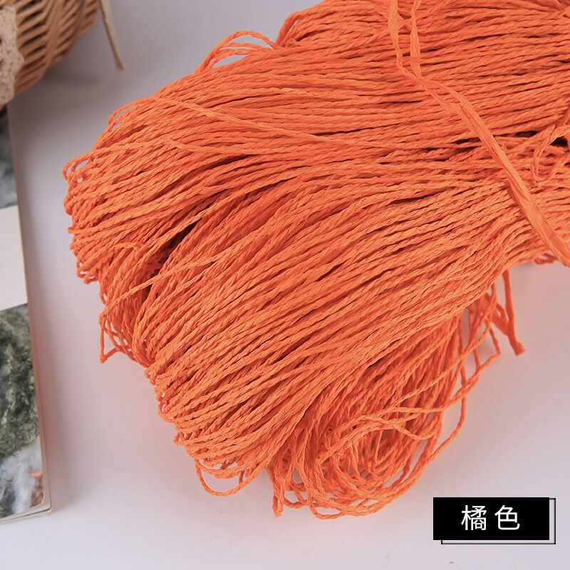 Sommerhue garn garn til strik 500 g/ lot raffia halmgarn hæklegarn til håndlavede hatte kurve håndværk: O