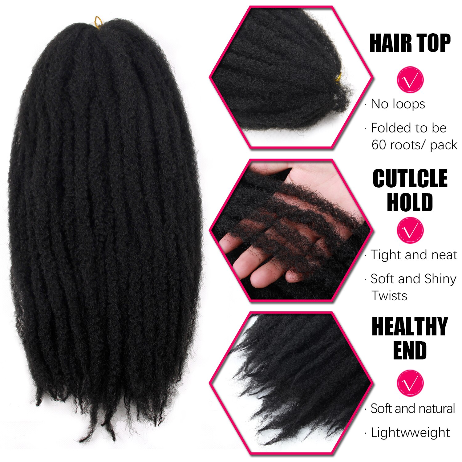 Marley Crochet Braids Hair 18 Inch Afro Kinky Brai Grandado