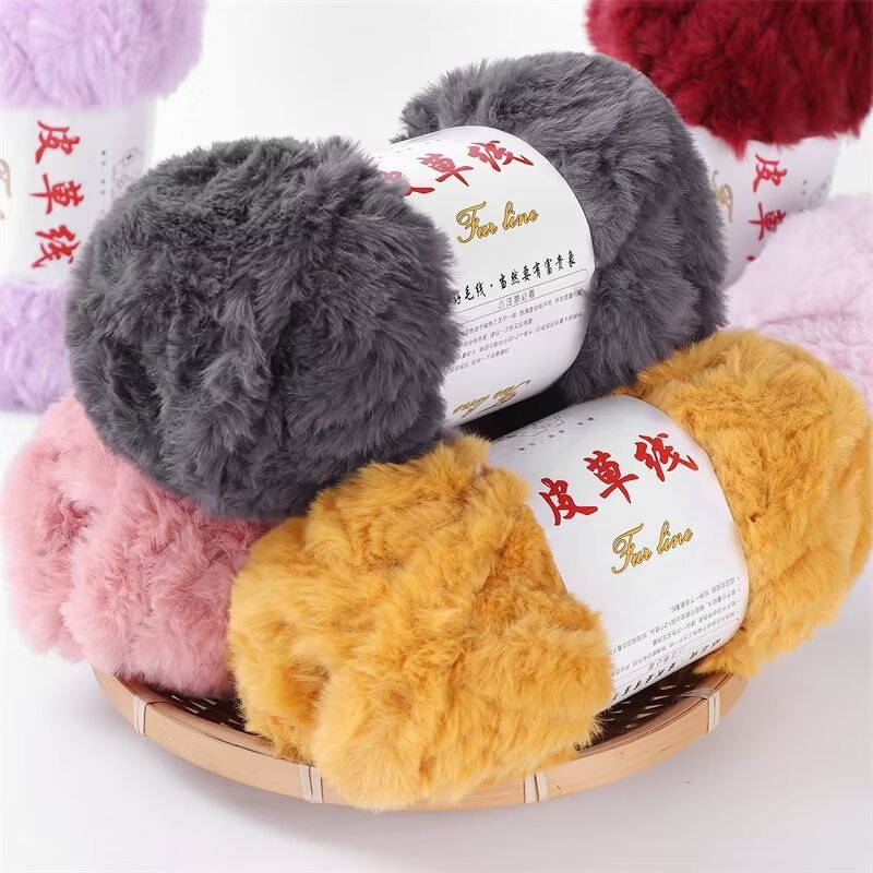 1Pc 100g Super Chunky Bont Garen voor hand breien pluizig zacht warm Gehaakte lijn om trui jas Sjaal Hoed lange pluche draden