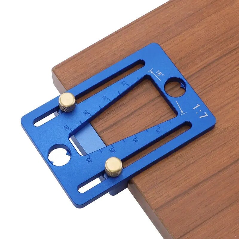 Aluminum Alloy Dovetail Marker Adjustable Woodworking Dovetail Guide Template 1:7 Dovetail Marking Gauge for Hand Cut Wood Joint