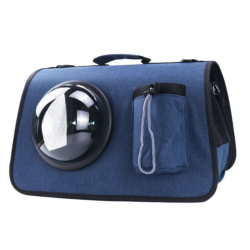 Foldable Breathable Carrier Portable For Cat Bag For Outing Messenger Pet Bag One-Shoulder Cat Transport Cage Outdoor House: blue2