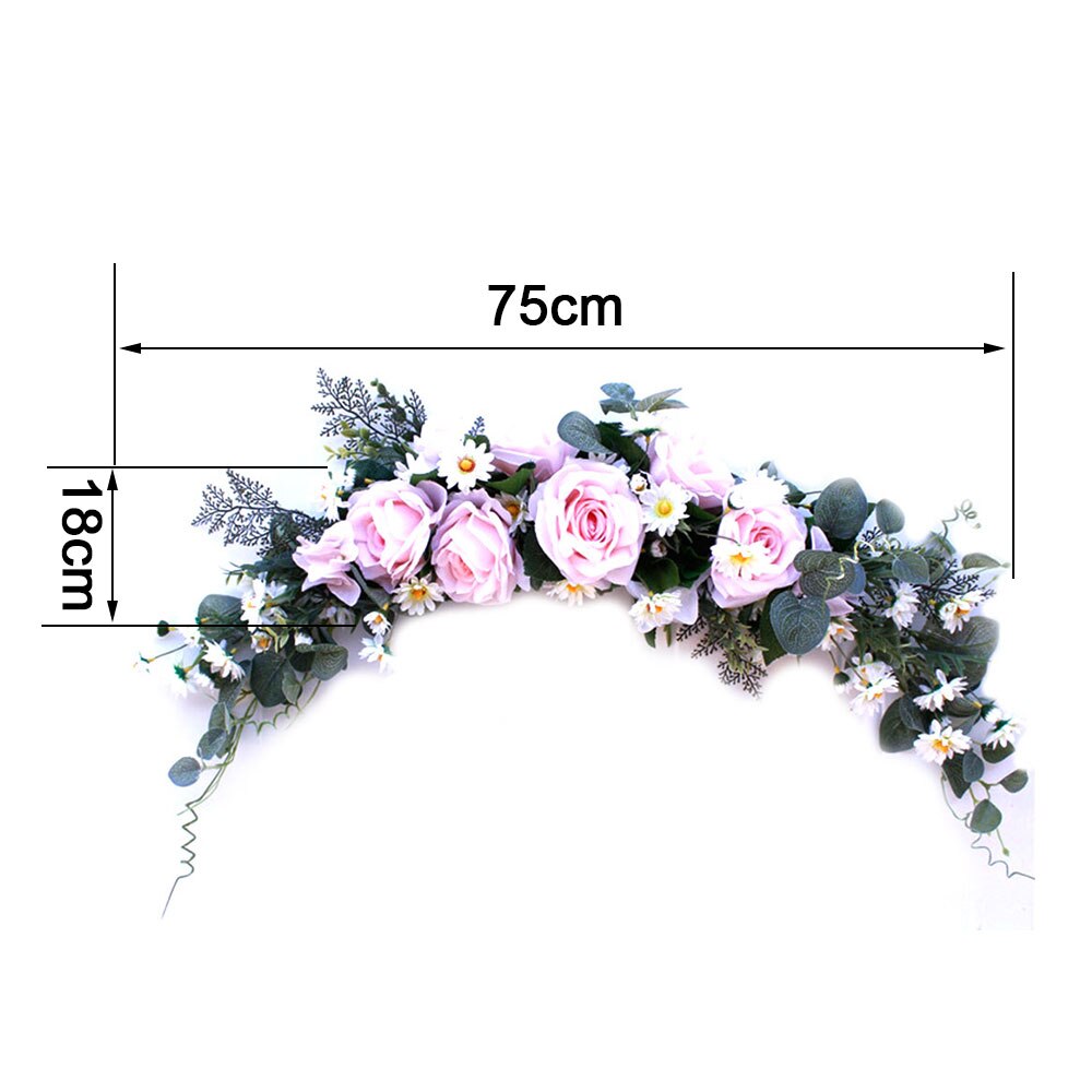 Wedding Arch Flowers Rustic Artificial Floral Swag Door Green Leaves Rose Peony Table Centerpieces Home Decoration