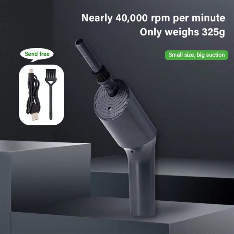 Soplador eléctrico de aire comprimido para ordenador, limpieza de ordenador, limpiador de polvo de aire inalámbrico para teclado de PC, migas,