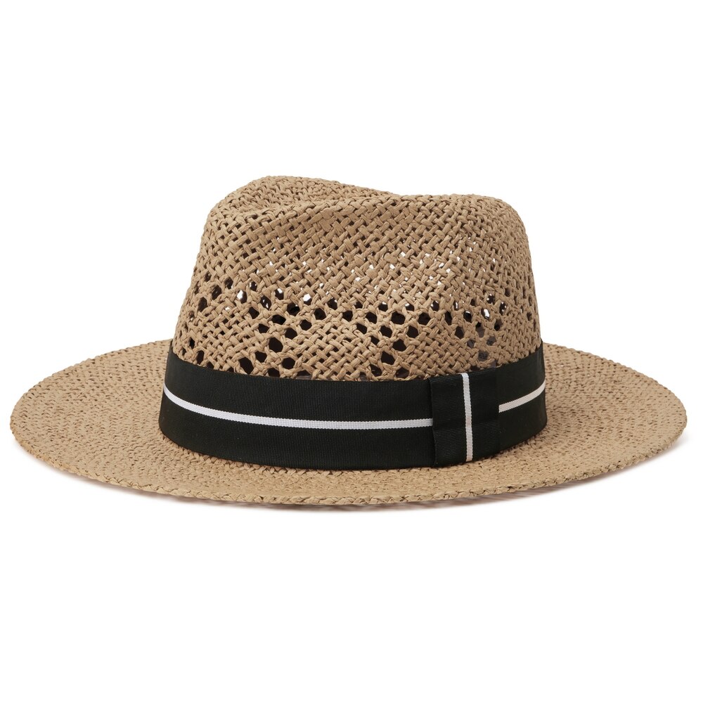 Chapeau Panama Vintage été - Unisexe, Large Bord, Protection Solaire - Taille Réglable, Couleur Uni - Pour Plage, Jardin, Randonnée