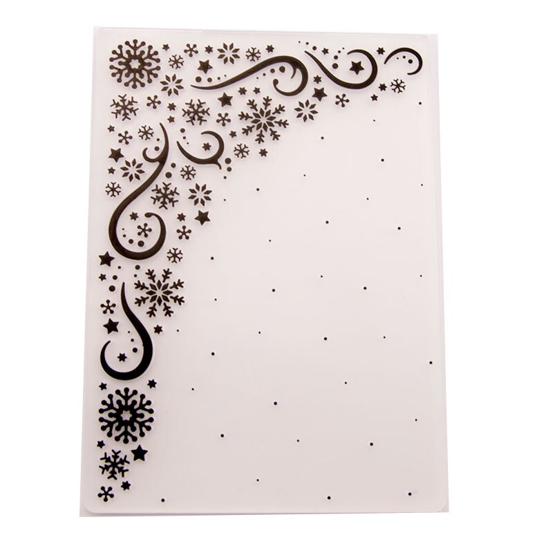 Snowflake Lace Edge Embossing Folders Plastic For Scrapbooking DIY Template Fondant Cake Photo Album Card Making: Default Title