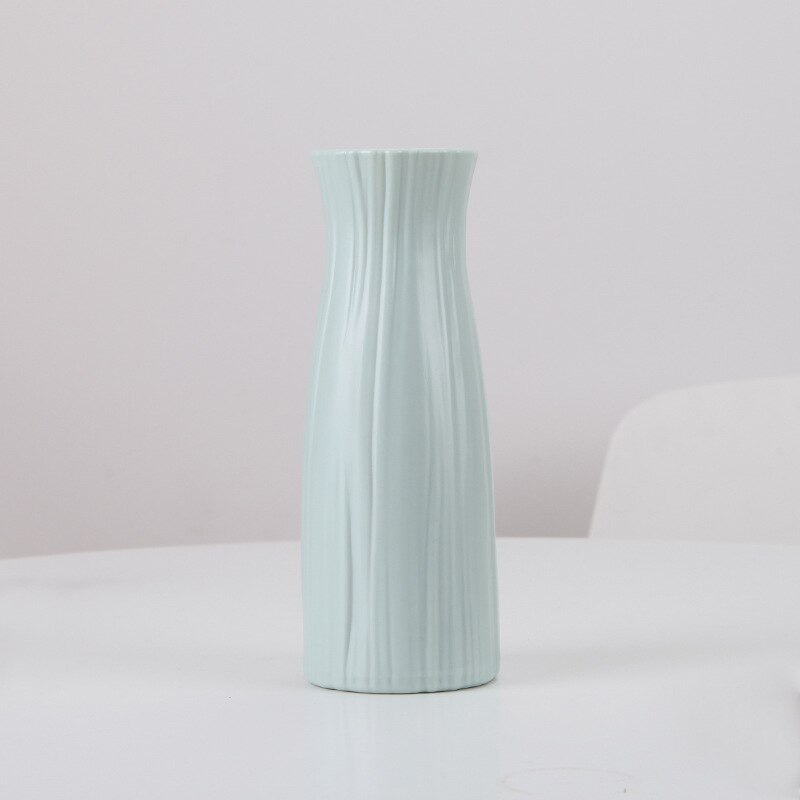 Europäische kreative einfache Simulation kunststoff Vase transparent waterper grüNe pflanze getrocknete blume wohnzimmer blume tisch stück: Blau A