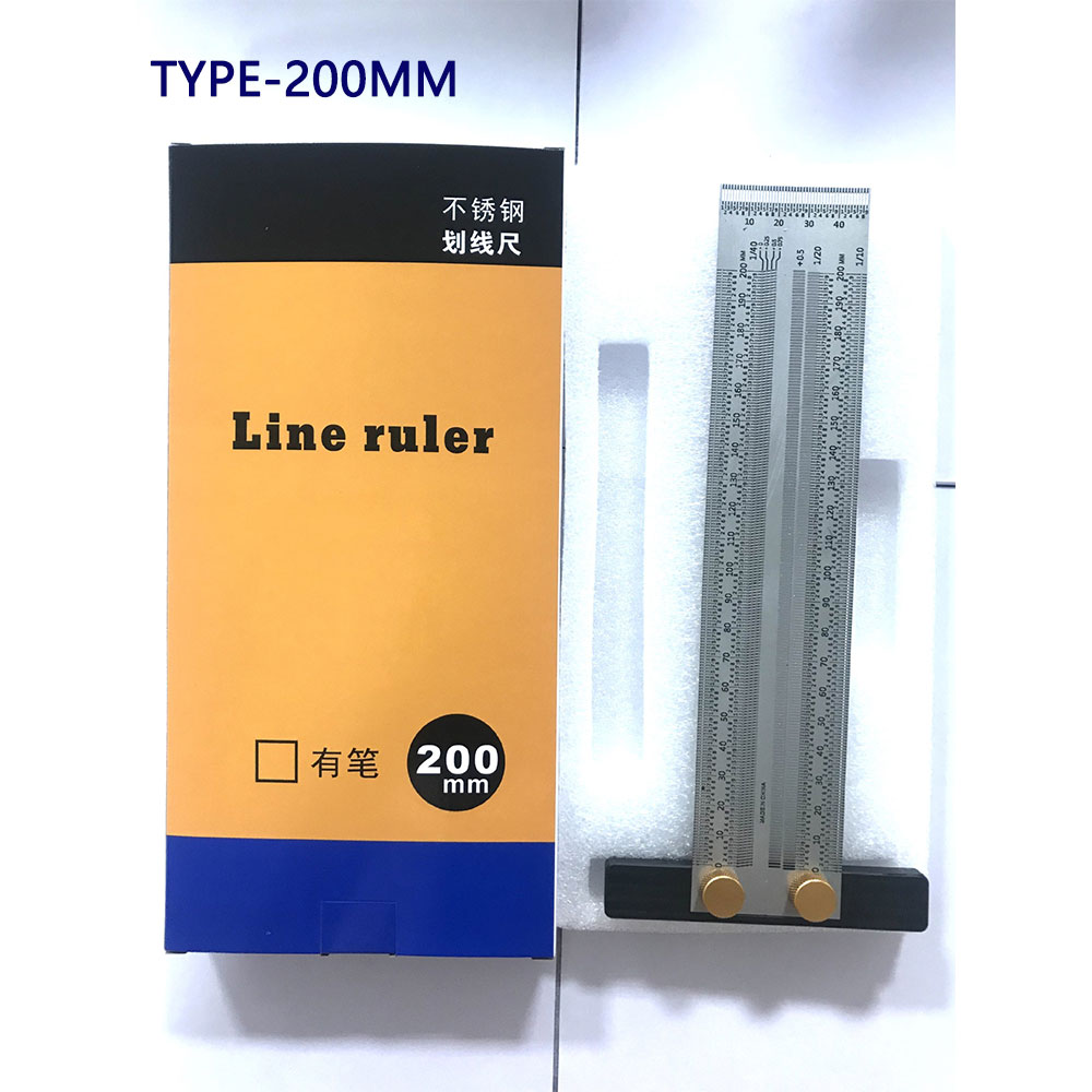 High-Precision Caliper Woodworking Tools Hole Ruler Stainless Scribing Mark Line Gauge Carpenter Super Sizer Measuring Tool: Type-200mm