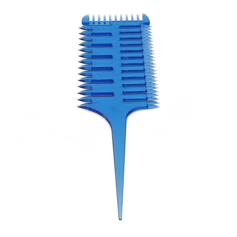 Barber Salon Style Haircut Comb With Tail Fish Bone Shape Colorful Women Updo Big Tooth Comb Hair Dyeing Tool: blue