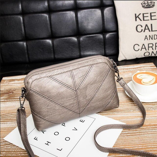 Yogodlns – sac à main tendance en cuir Pu pour femmes, sacoche à bandoulière Simple avec fermeture éclair: champagne