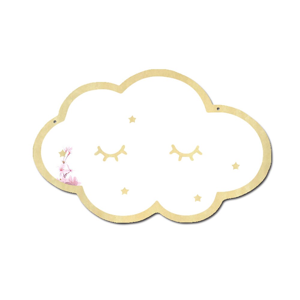 Wall sticker picture frame Nordic Wood Acrylic Mirror Cartoon Wall Camera Props Kids Room Wall Decoration porta retrato @