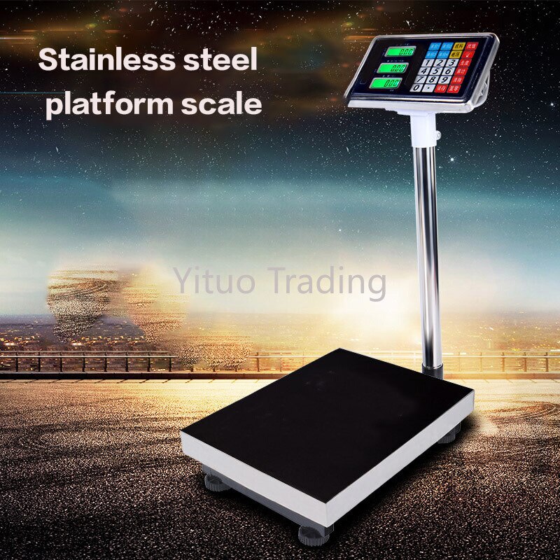 Commercial Stainless Steel Electronic Scale Digital Price Calculation Scale Platform Scale Weighing Scale Anti-jitter TCS-150