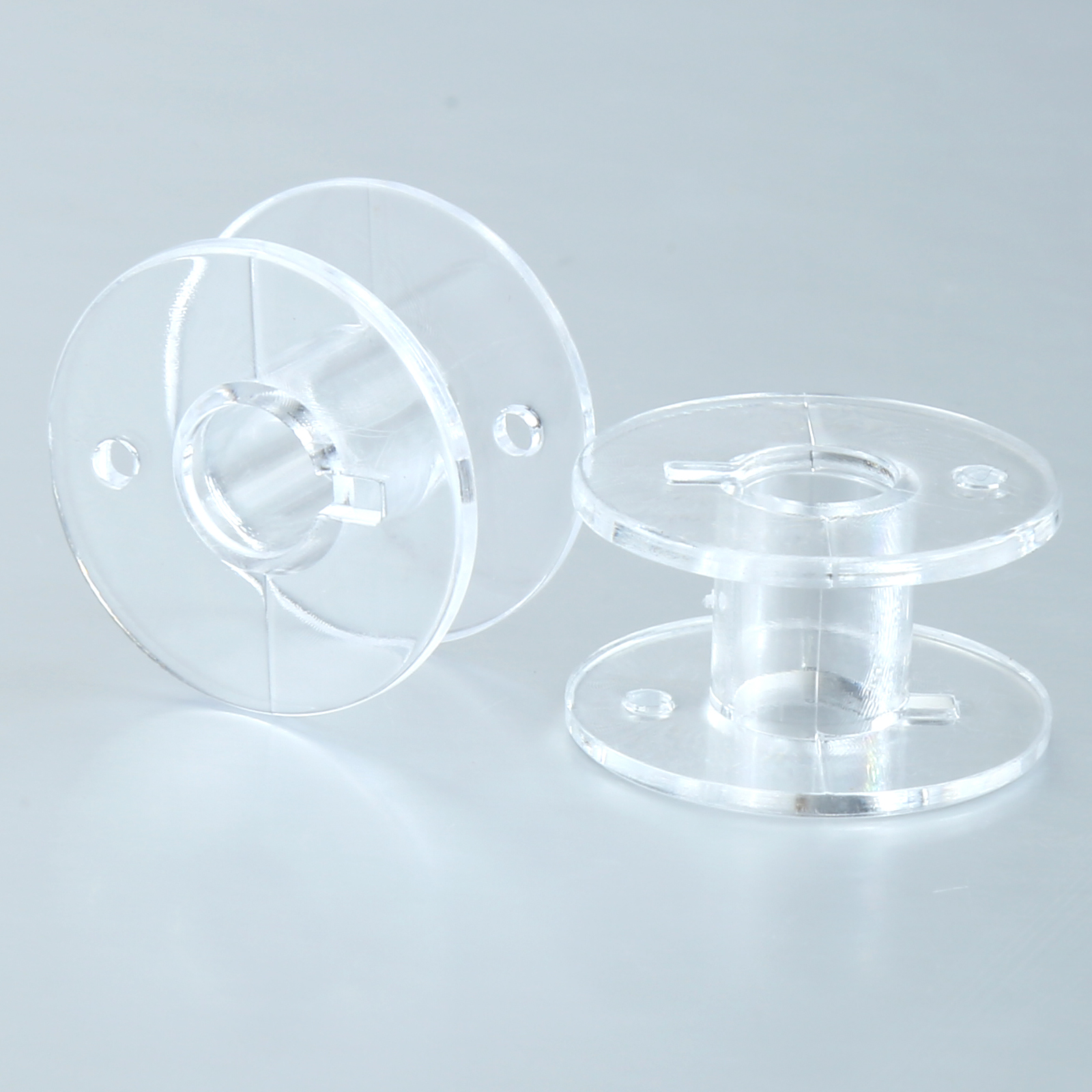 20pcs Transparent Home Sewing Machine Bobbins 2518P Clear Plastic Spool Universal Standard Size 1.1cm*2cm Craft Machine Parts