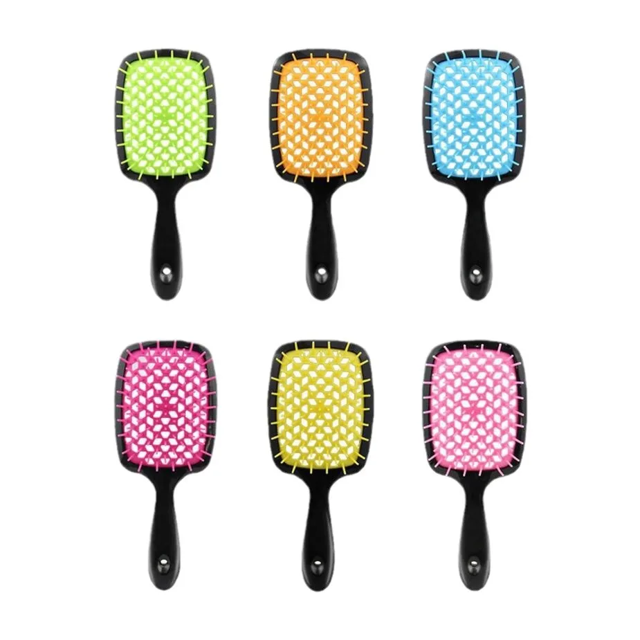 Detangling Brush Massage Combs Hollow Out Wet Curly Hair Brushes Tail Comb Set Edge Hair Brush Curly Hair Brush для волосся