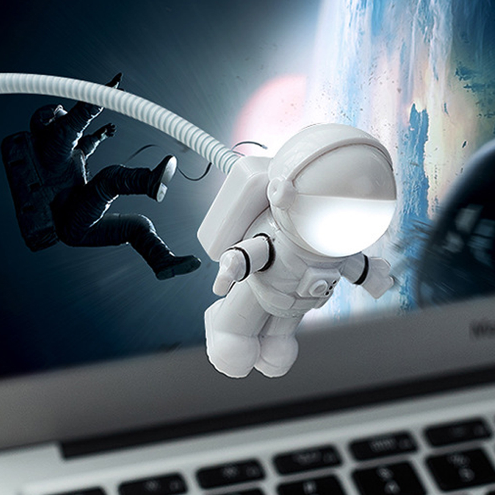USB Licht Kreative Astronaut LED Flexible Nachtlicht Lesen Tisch Lampe für Laptop PC Notebook