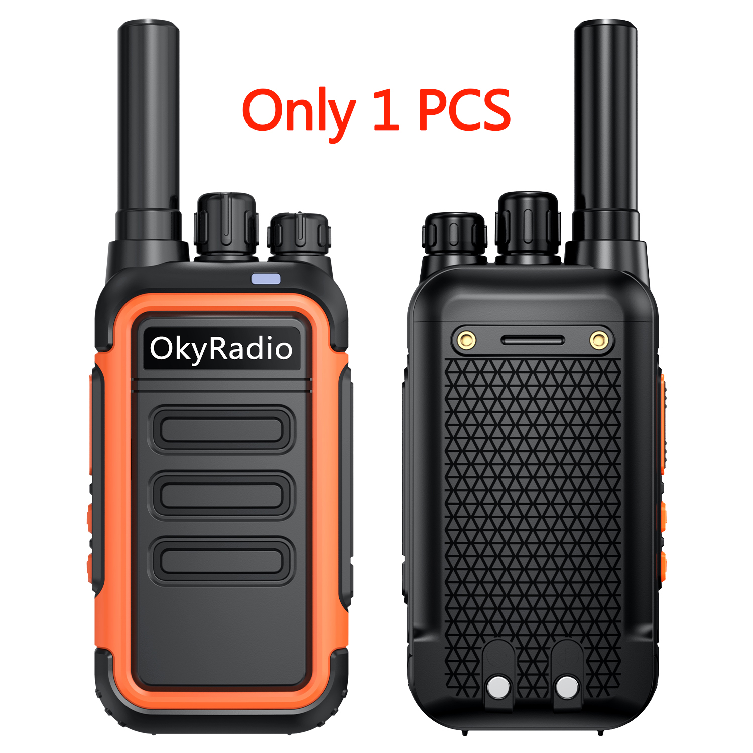 Werk Walkie-Talkie 6Km Call 4800Mah Batterij 5W Power Okyradio Draagbare Waterdichte Walkie-Talkie Sterke anti: Orange-1pcs