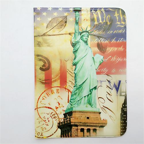 Paris eiffeltårnet rejsepas cover ,3d kort taske, porte carte simple, pvc læder kreditkort holder, visitkort holder: Gul