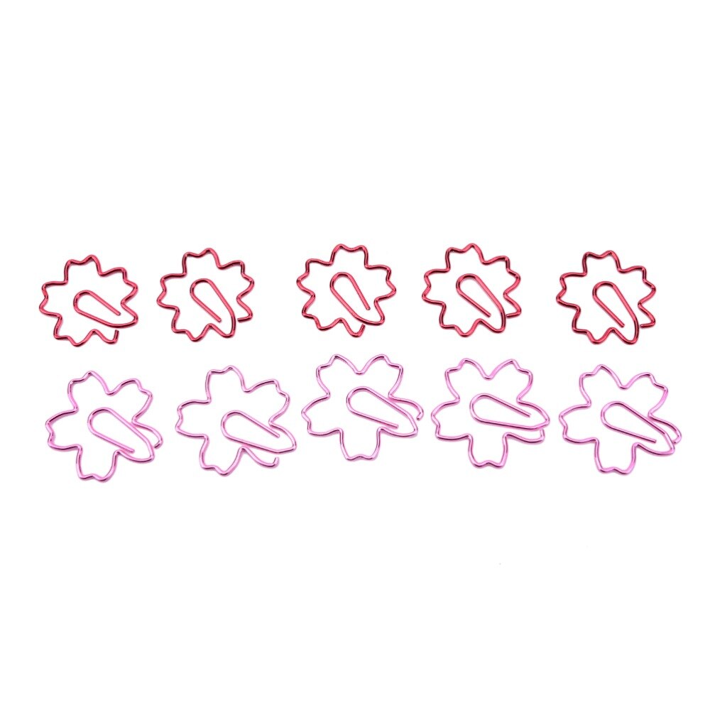 Sakura-clips de papel con flores de cerezo para Marcadores de libro, papelería para niños, estudiantes, niños, escuela, suministros de oficina
